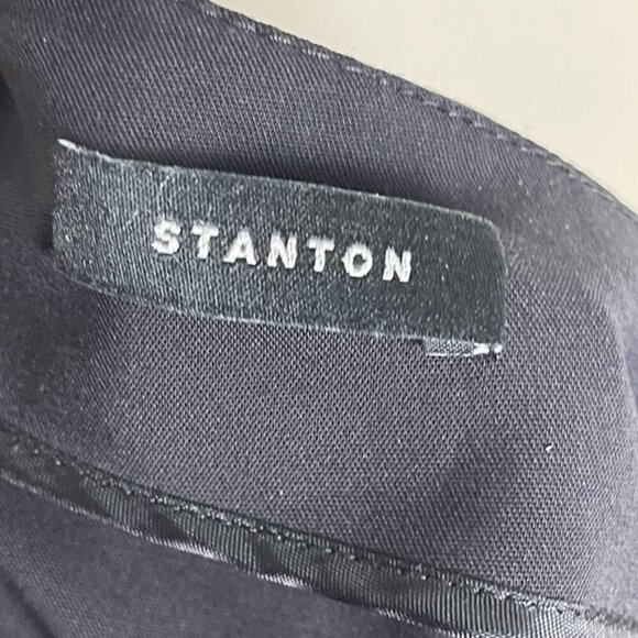 Lafayette 148 New York Stanton Pant dark navy blue size 14 ankle stretch career - Picture 10 of 15